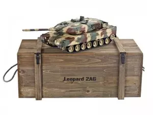 Радиоуправляемый танк Taigen Leopard 2 A6 для ИК танкового боя САМО RTR масштаб 1:16 2.4G - TG3889-1B-CM-IR
