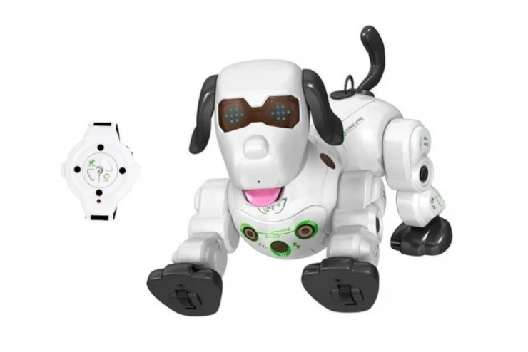 Интерактивная Радиоуправляемая собака робот 2.4GHz (управление часами)