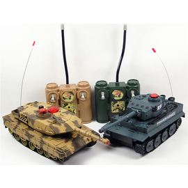 Радиоуправляемый танковый бой Huan Qi Tiger + Leopard 1:32 2.4GHz - HU508-10