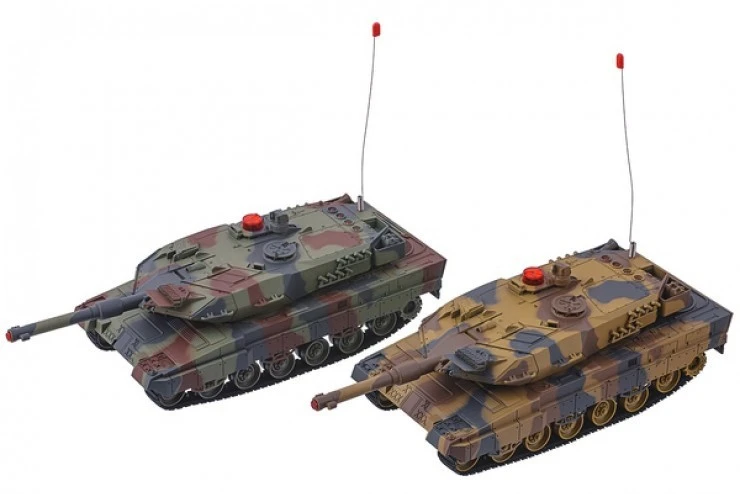 Радиоуправляемый танковый бой Huan Qi Abrams vs Abrams масштаб 1:24 27Mhz vs 40Mhz