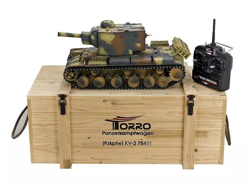 Радиоуправляемый танк Torro Russia КВ-2 ИК RTR масштаб 1:16 2.4G - TR1112438786