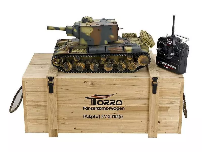Радиоуправляемый танк Torro Russia КВ-2 RTR масштаб 1:16 2.4G - TR1112438785