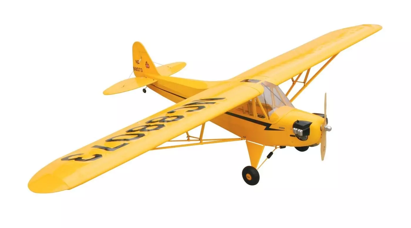 Радиоуправляемый самолет TOPrc Piper Cub J3 PNP желтый - top066B