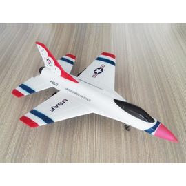 Радиоуправляемый самолет CTF F16 Thunderbirds FX-823 290мм 2.4G EPP Gyro RTF с гироскопом - KD144202