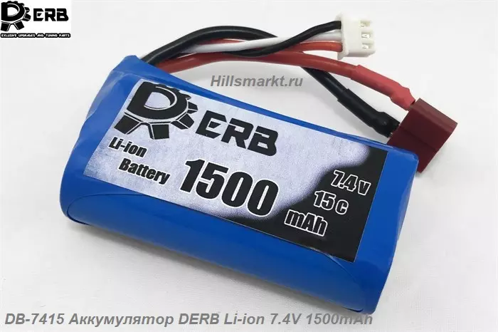 DB-7415 Аккумулятор DERB Li-ion 7.4V 1500mAh для Remo Hobby S-evor 1/16