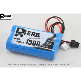 WPL-7415 Аккумулятор DERB Li-ion 7.4V 1500mAh для WPL