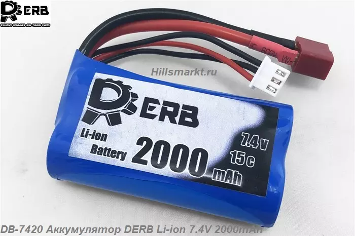 DB-7420 Аккумулятор DERB Li-ion 7.4V 2000mAh для Remo Hobby Dingo 1/16