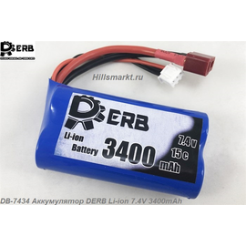 DB-7434 Аккумулятор DERB Li-ion 7.4V 3400mAh для Remo Hobby Dingo 1/16