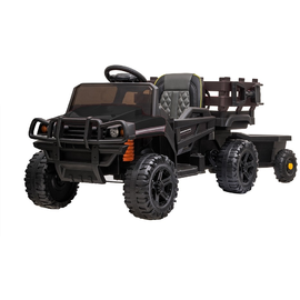 Детский электромобиль Bettyma квадроцикл с прицепом 2WD 12V - BDM0926-BLACK-TRAILER