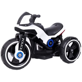 Детский электромотоцикл на аккумуляторе Y-MAXI Police - SW198A-WHITE
