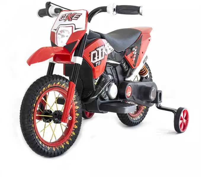 Детский кроссовый электромотоцикл Qike TD Green 6V - QK-3058-RED