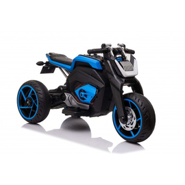 Детский трицикл X222XX синий 12V подсветка колес