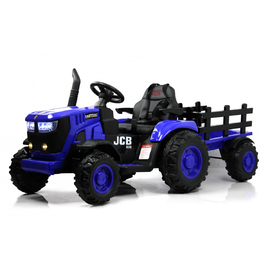 Электромобиль трактор с прицепом JCB O555OO синий