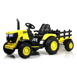 Электромобиль трактор с прицепом JCB O555OO жёлтый