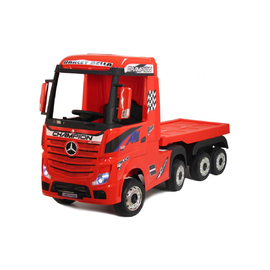 Детский электромобиль Mercedes-Benz Actros 4WD с прицепом (HL358) красный