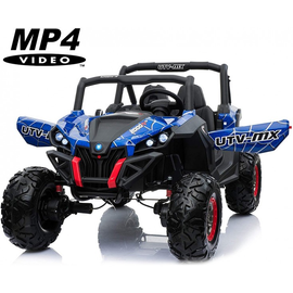 Двухместный полноприводный электромобиль Blue Spider UTV-MX Buggy 12V MP4 - XMX603-BLUE-PAINT-MP4
