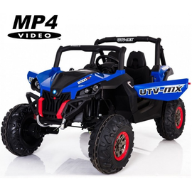 Двухместный полноприводный электромобиль Blue UTV-MX Buggy 12V MP4 - XMX603-BLUE-MP4