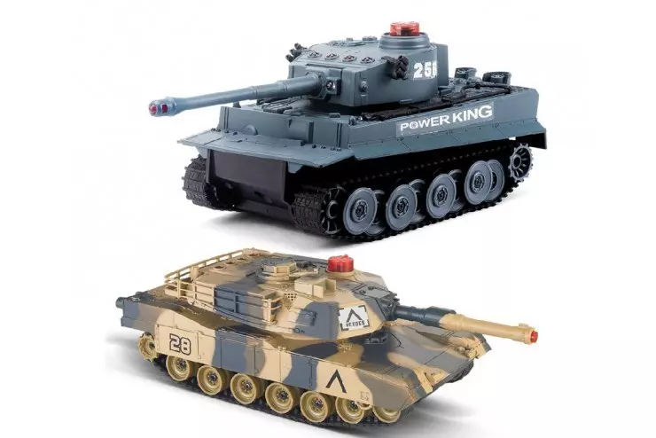 Радиоуправляемый танковый бой 2,4G Tiger vs Leopard 1:28