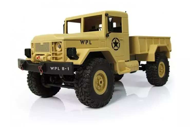 Радиоуправляемая машина / машинка на пульте управления WPLB военный грузовик масштаб 1:16 WL Toys B-14-Yellow