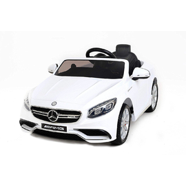 Радиоуправляемый детский электромобиль Mercedes-Benz S63 AMG 12V цвет белый