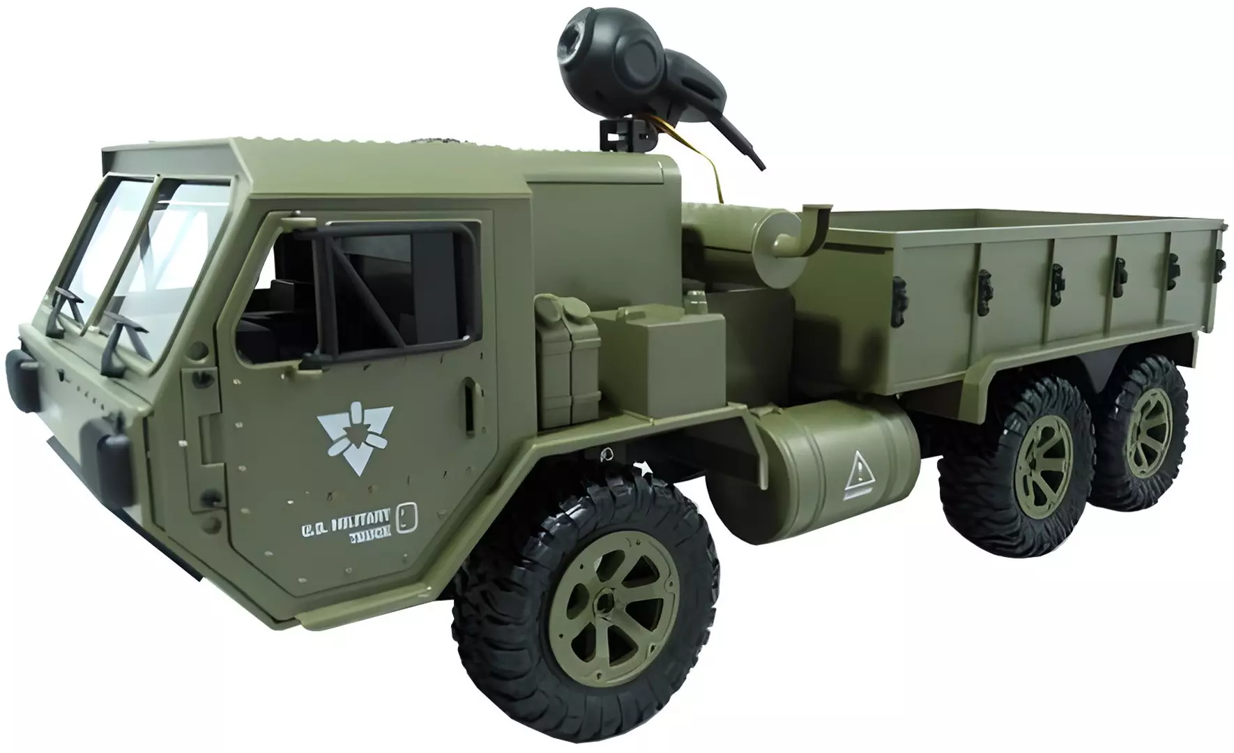 Радиоуправляемый американский военный грузовик с WiFi FPV камерой / машинка на пульте управления 6WD RTR масштаб 1:16 2.4G Feiyue FY004AW