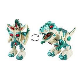 Робот трансформер динозавр Tyrant Dragon на пульте управления (Свет, звук, пар) Defa Toys DT-6033-GREEN