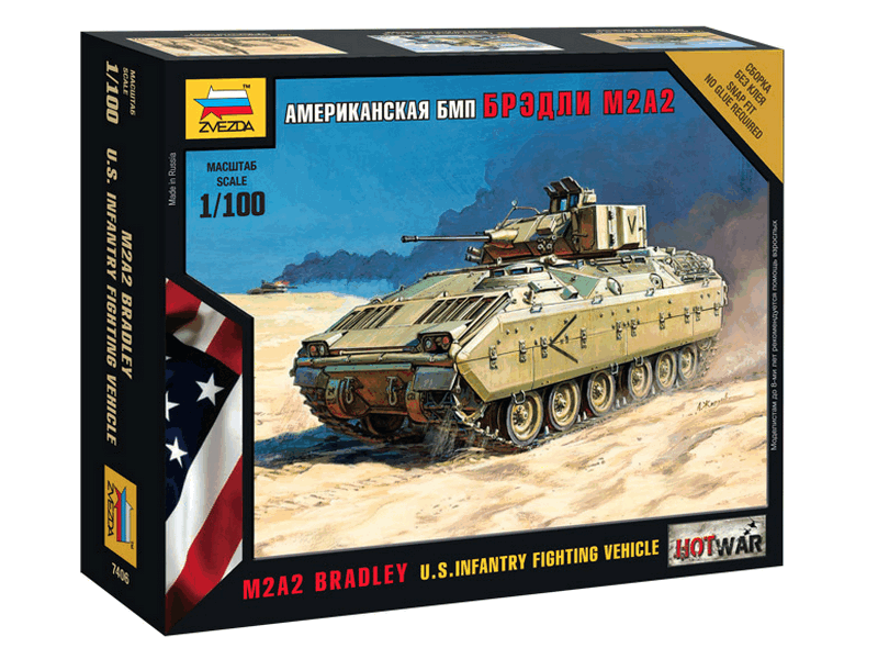 Сборная модель ZVEZDA Американская БМП Бредли, 1/100