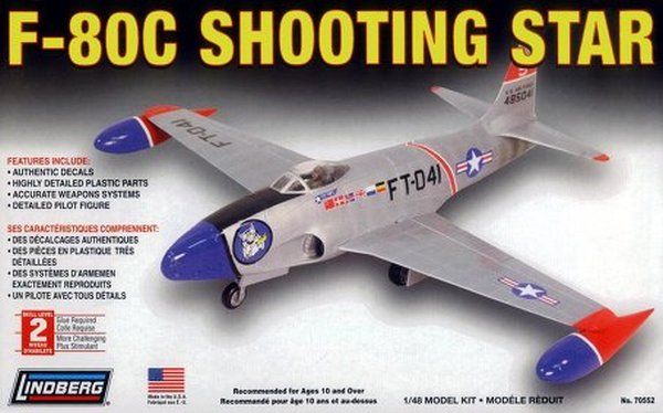 Склеиваемая модель Hawk Lindberg 1/48 F-80 C Shooting Star