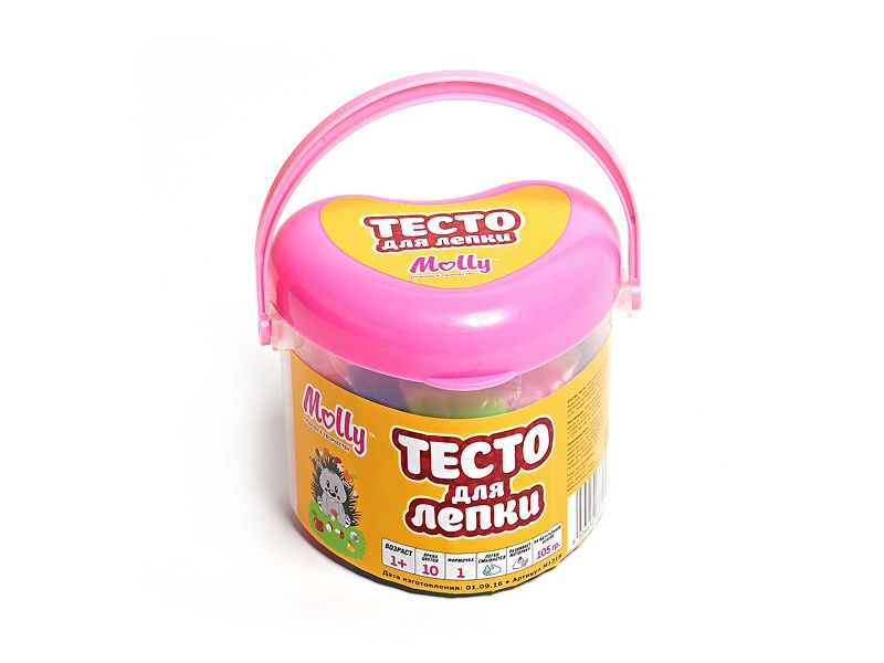 Тесто для лепки 10 цветов (150 грамм) + 1 формочка