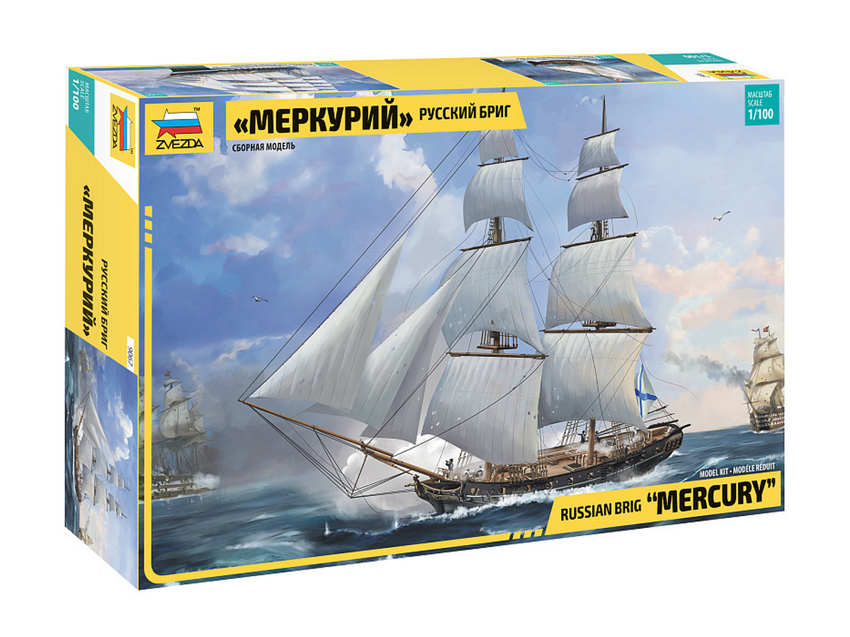 Сборная модель ZVEZDA Бриг "Меркурий", 1/100