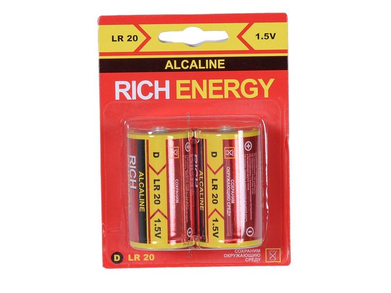 Батарейка Rich Energy D, LR20 Alkaline (1шт)