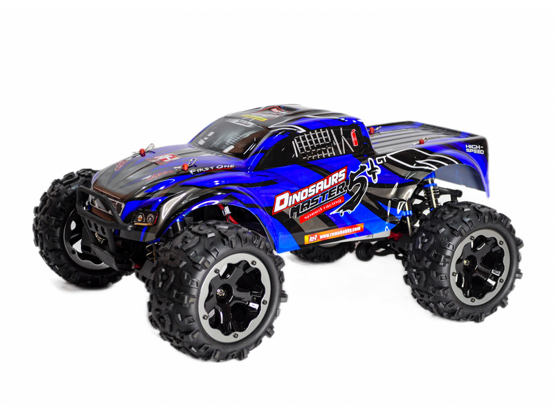 Радиоуправляемый монстр Remo Hobby Dinosaurs Master Brushless UPGRADE PLUS (синий) 4WD 2.4G 1/8 RTR