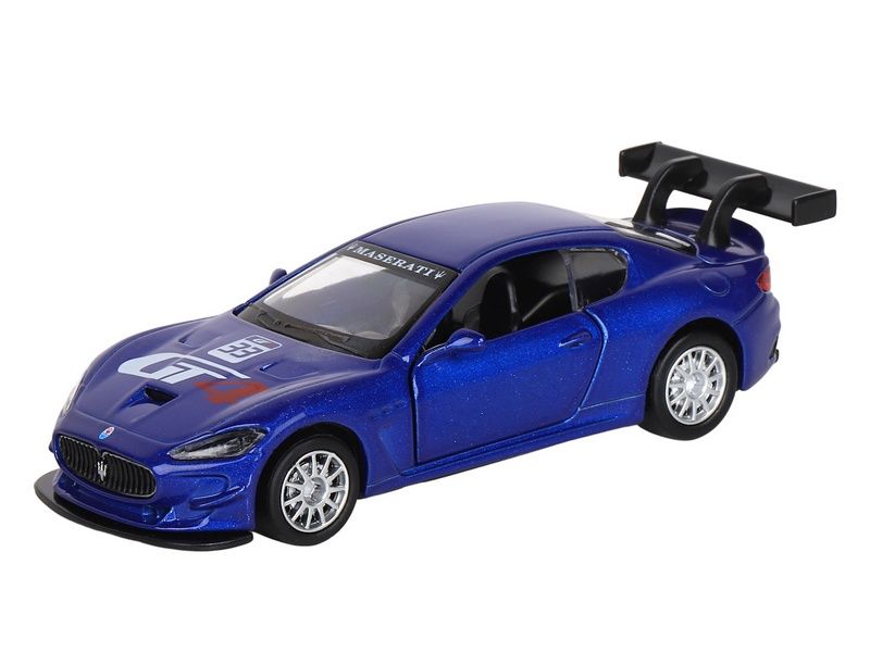 Машина "АВТОПАНОРАМА" Maserati Gran Turismo MC GT4, синий, 1/43, инерция, в/к 17,5*12,5*6,5 см