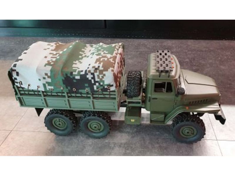 Радиоуправляемая машина WPL военный грузовик B-36 с тентом (зеленый) 6WD 2.4G 1/16 KIT