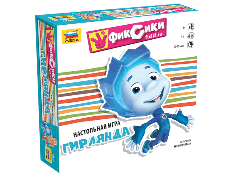Настольная игра ZVEZDA "Фиксики. Гирлянда", детская