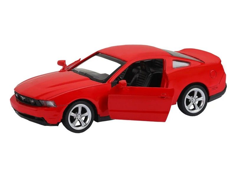 Машина "АВТОПАНОРАМА" Ford Mustang GT, красный, 1/43, инерция, откр. двери, в/к 17,5*12,5*6,5 см