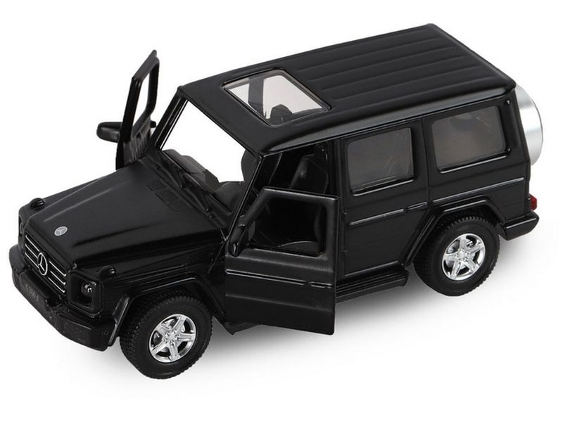 Машина "АВТОПАНОРАМА" Mercedes-Benz G350d, черный, 1/42, инерция, откр. двери, в/к 17,5*12,5*6,5 см