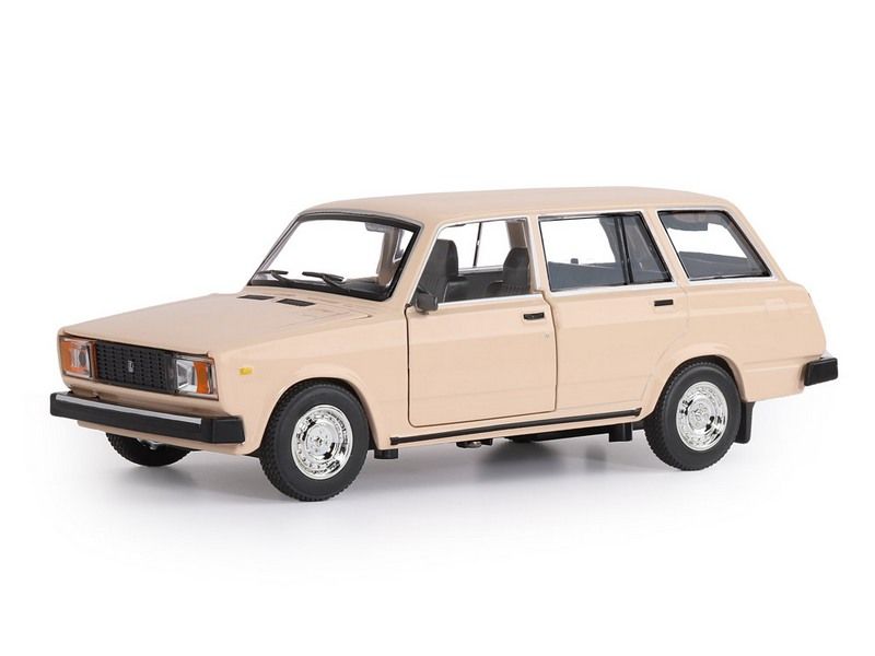 Машина "АВТОПАНОРАМА" ВАЗ 2104, бежевый, 1/24, инерция, в/к 24,5*12,5*10,5 см