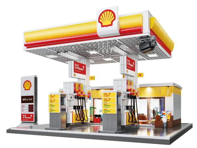 Конструктор CaDA автозаправочная станция Shell (1309 деталей)