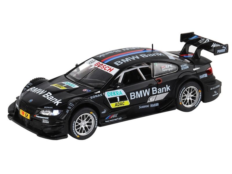 Машина "АВТОПАНОРАМА" BMW M3 DTM, черный, 1/32, свет, звук, инерция, в/к 17,5*13,5*9 см