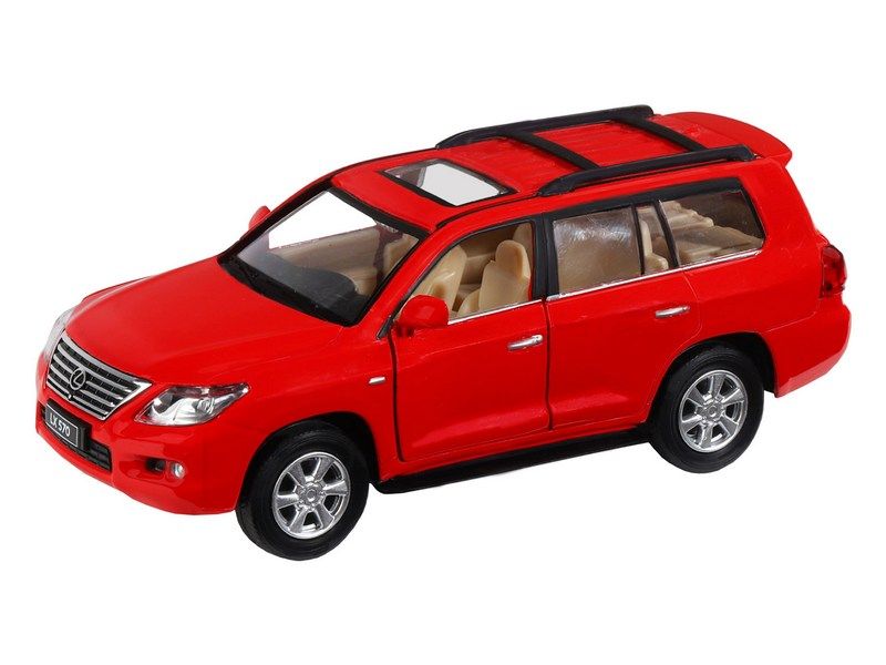 Машина "АВТОПАНОРАМА" Lexus LX570, красный, 1/32, свет, звук, инерция, в/к 17,5*13,5*9 см